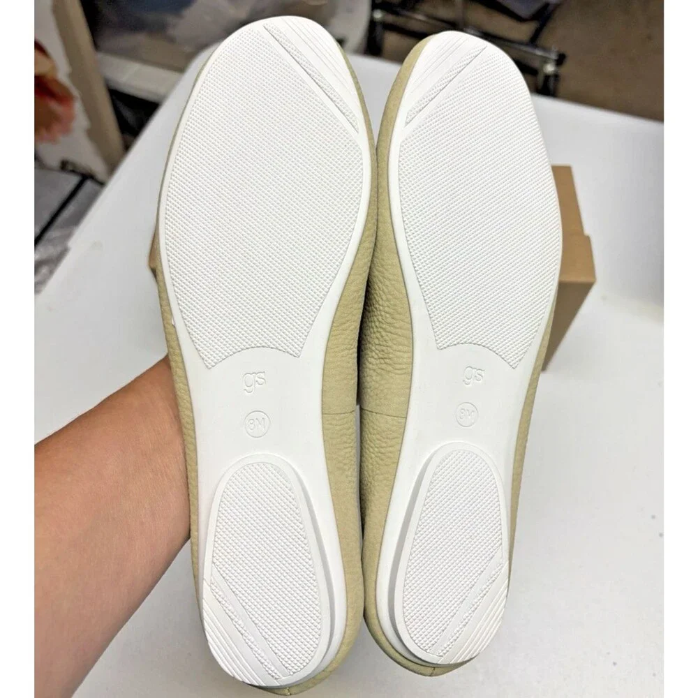 Gentle Souls By Kenneth Cole Eugene Travel Ballet Flat Leather Size 8M NIB Lime